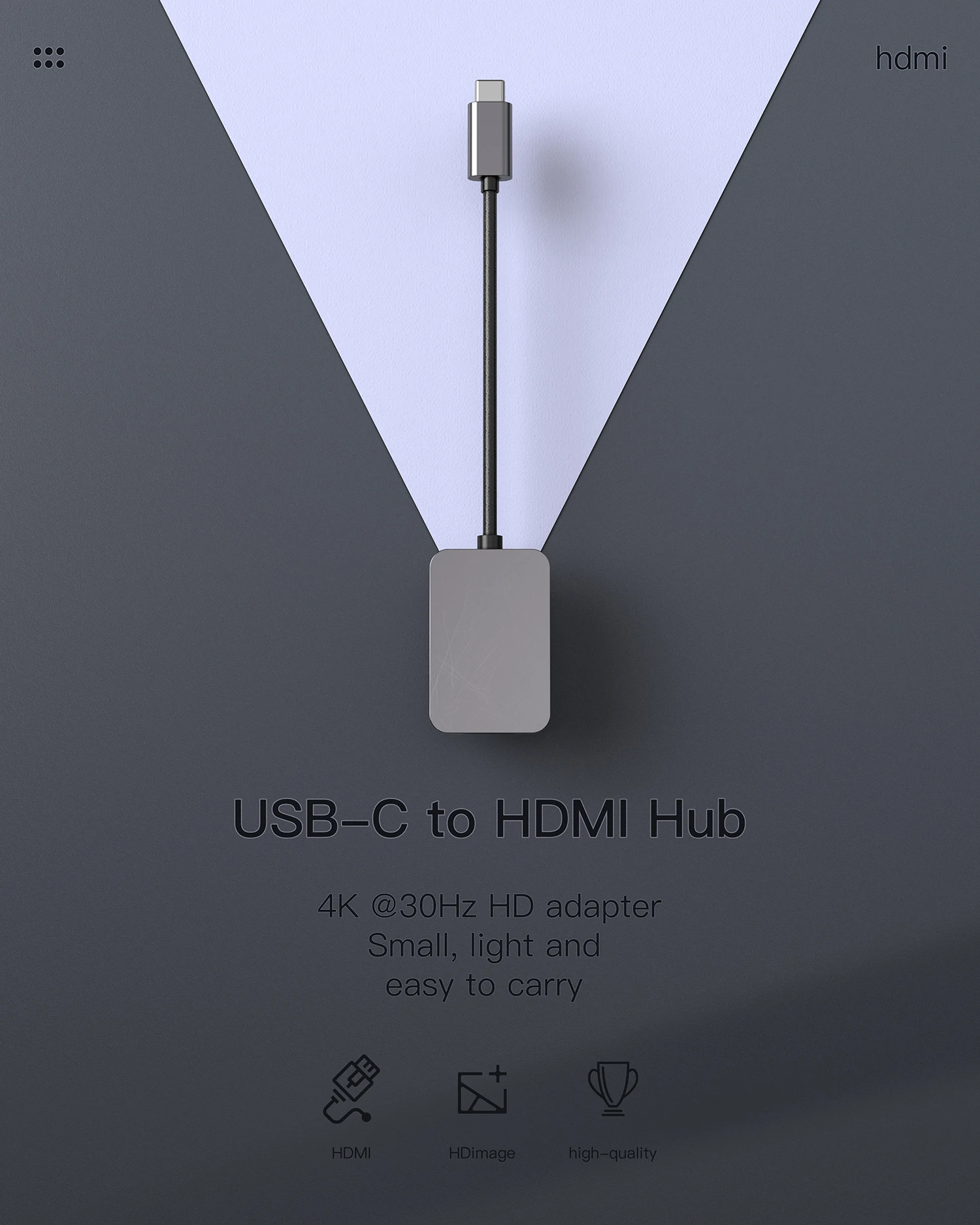 Aluminij zlitine USB C Adapter USB 3.0 Hub Razdelilnik usb tip c c 3.1 Ultra HD 4K Adapter Za Macbook Pro, iPad, USB C Priključek Slike 4