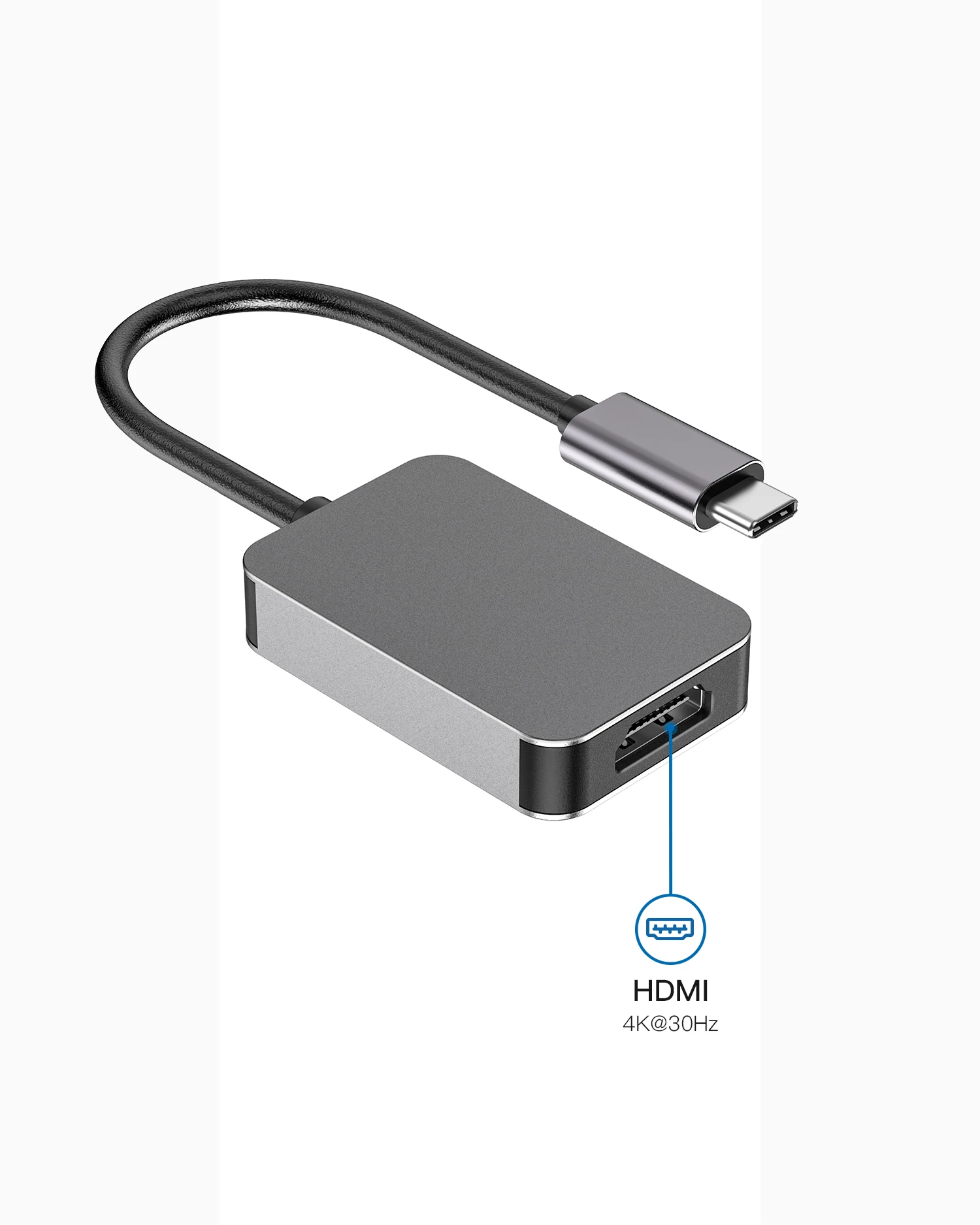 Aluminij zlitine USB C Adapter USB 3.0 Hub Razdelilnik usb tip c c 3.1 Ultra HD 4K Adapter Za Macbook Pro, iPad, USB C Priključek Slike 5