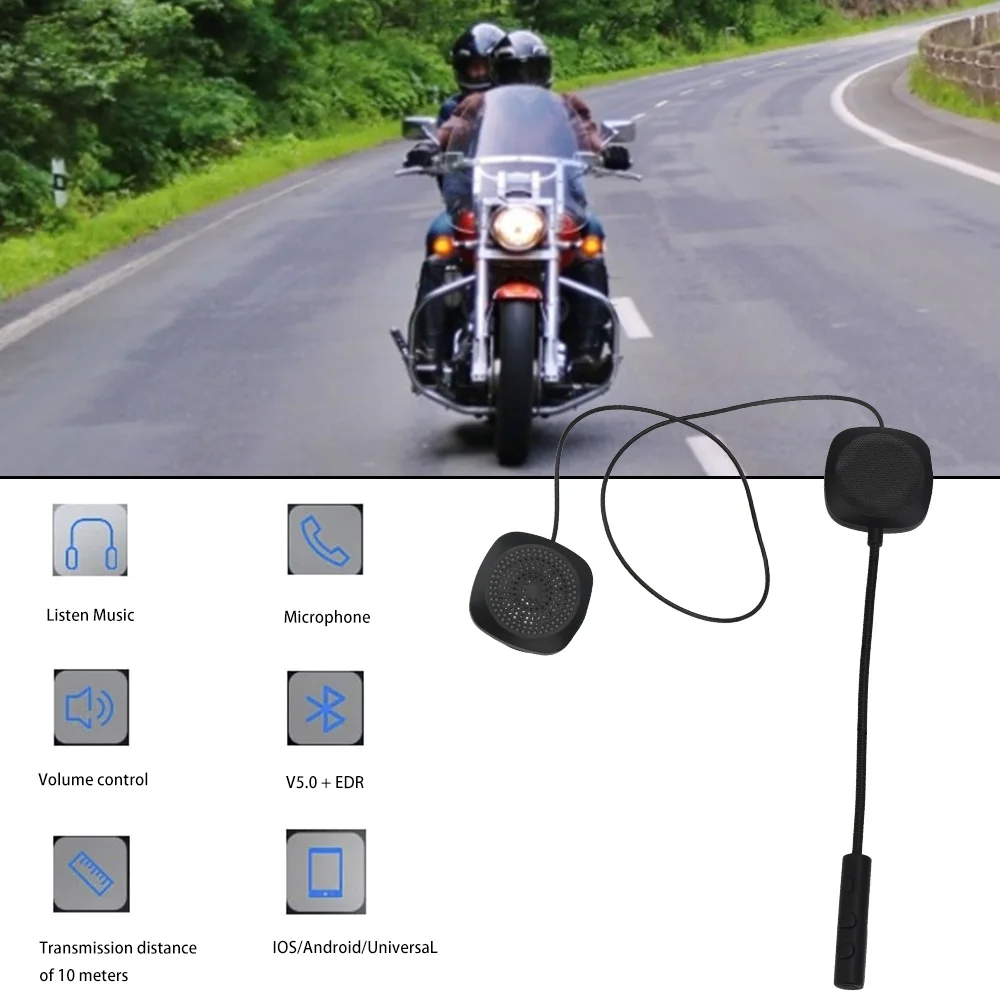 Moto Čelada Brezžične Slušalke Prostoročne Stereo Slušalke Bluetooth 5.0 Motoristična Čelada Slušalke Univerzalno MP3 Zvočnik Slike 1