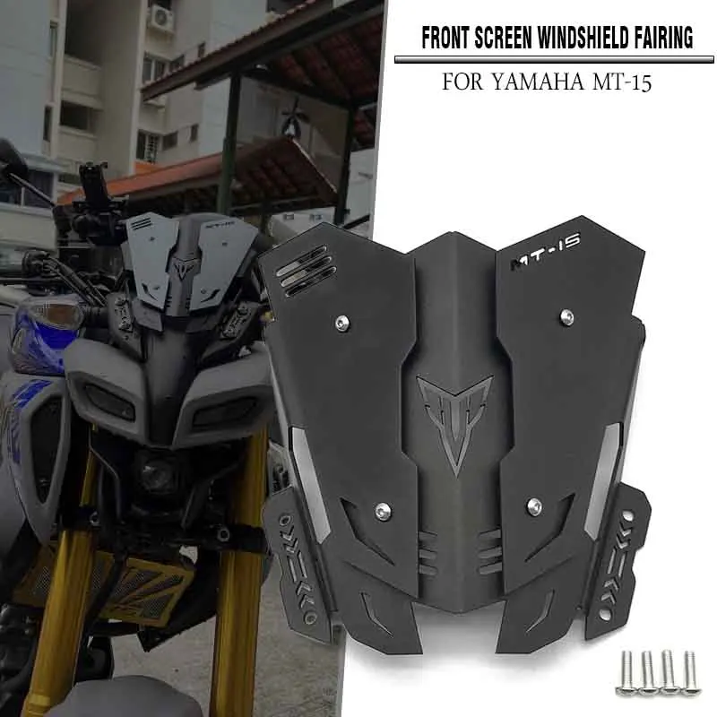 Mtkracing Za Yamaha MT-15 Mt15 motorno kolo Spredaj Zaslon Vetrobransko steklo, Oklep Vetrič 2018-2020 Slike 0