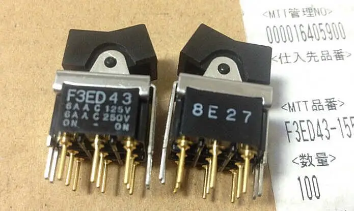 OTAX F3ED43 9 pin 6A125VAC 6A 125VAC rocker switch Slike 0