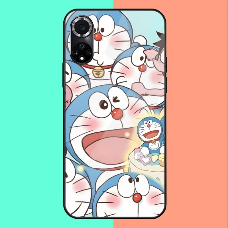 Risanka Doraemon Primeru Telefon za Huawei P30 P40 P50 P20 P9 Smartp Ž Pro Plus 2019 2021 In Kaljeno Steklo Pisane Pokrov Slike 5