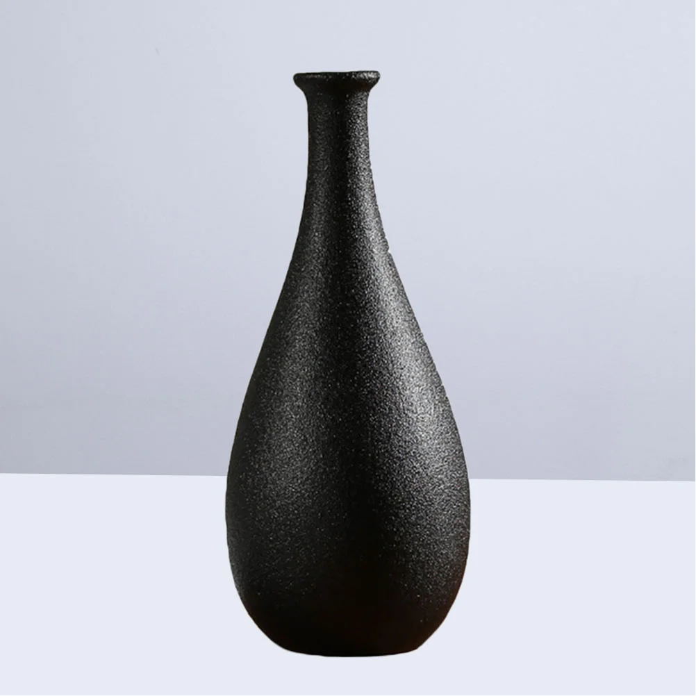 Vaza Cvet Keramične Vaze Cvetje Black Porcelana Posode Za Namizje Sodobni Dekorativni Homedecor Visok Preprostost Steklenico Suho Slike 0