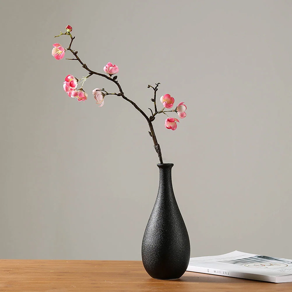Vaza Cvet Keramične Vaze Cvetje Black Porcelana Posode Za Namizje Sodobni Dekorativni Homedecor Visok Preprostost Steklenico Suho Slike 1