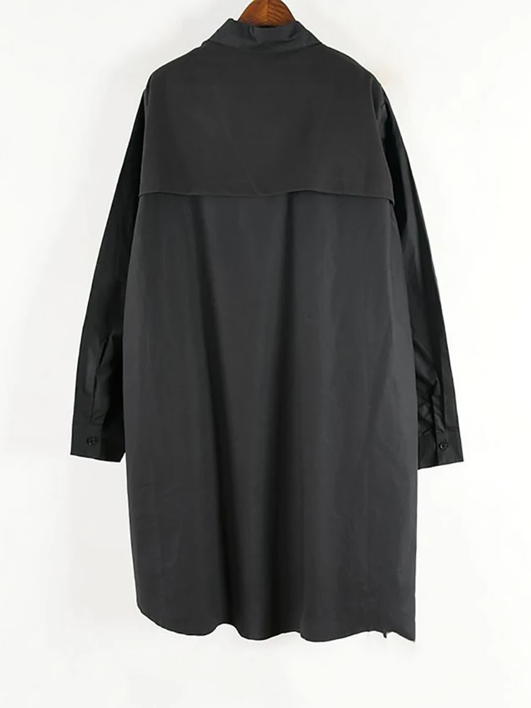 XITAO Zadeli Barvni Mozaik Črno Belo Bluzo Ženske Modni korejski se Ujemajo z Vsemi Slim Sashes Širokimi Rokavi Top Jeseni Novo GCC1237 Slike 1