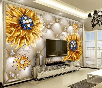 beibehang po Meri Diamond cvet mehko paket zidana ozadje dekoracijo dnevne sobe hiša dekoracijo ozadju 3D stene papirja