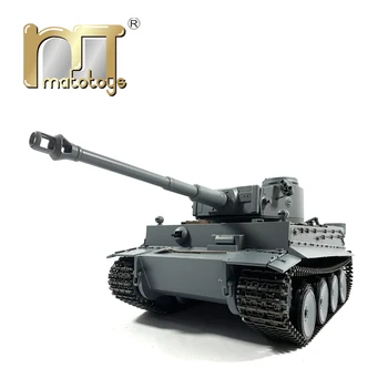 MATO 1220 100% Kovinski 2.4 G RC Tank 1:16 Tiger 1 nemški Siva BB Streljanje Airsoft Pripravljen Za Vožnjo