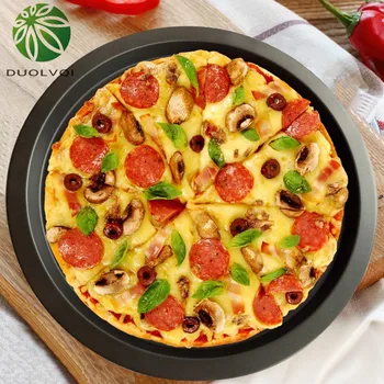 Praktično Pizza Holey Pladenj Nonstick Pizza Peko Ponev Pladenj Težka Ogljikovega Jekla Krog Peko Ploščo Pizza Peko Orodje 35*1.7 cm