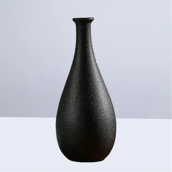 Vaza Cvet Keramične Vaze Cvetje Black Porcelana Posode Za Namizje Sodobni Dekorativni Homedecor Visok Preprostost Steklenico Suho
