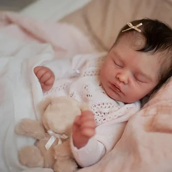 20 Palčni Rodi Punčko Kit Avelee Novorojenček Spi Baby Doll Unpainted Nesestavljeni Prazno Lutka Kompleti z COA Prerojeni Baby Doll Kit