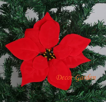 3color zlata, srebrna, rdeča Umetno ponaredek cvet materiala božič cvet poinsettia cvet Xmas tree dekorativni dodatek