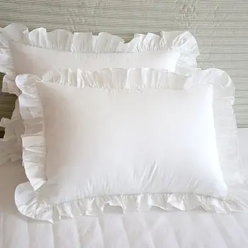 2pcs claasic prevleke Elegantno ruffle blazino prevara kratek gubam ročno izdelane prevleke doma posteljnina pillowcases princess spalnica