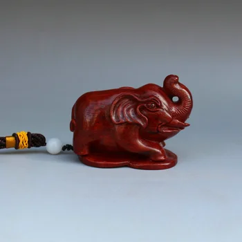 Lobular rdeče sandalovine sloni ročno igranje kosov mahagoni lesa obrti okraski Človek igranje kos lesa,
