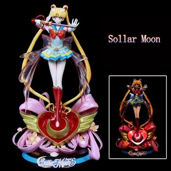 35 cm Sailor Moon Hare Anime premikajoče Znanja Žareče Lutka Pvc Slika Risani Lik Model Igrače za Otroke Božično Darilo