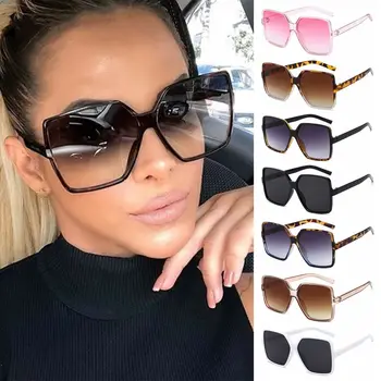 Luksuzni Velik Okvir Očal Moda Letnik UV Zaščito Modni Odtenki Prevelik sončna Očala Kvadratnih sončna Očala