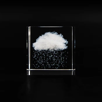 Kristalno lasersko vgravirana v oblaku dekoracijo[Dež Oblakov] kocka oblak namizno dekoracijo ustvarjalne kristalno oblak polje darilo
