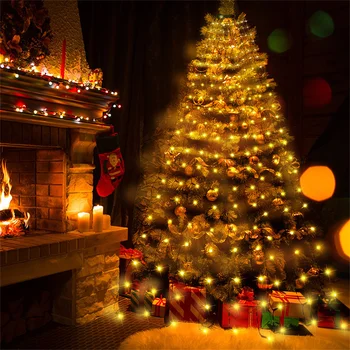 400LED Božično Drevo Decor Niz Luči Slap Vila Lučka 8Modes Priključite na Prostem LED Božič Garland Luč za svate