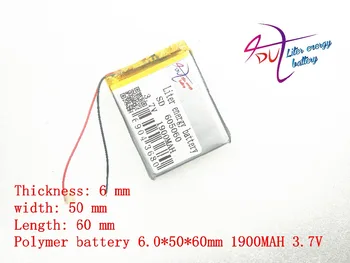 najboljši baterije znamke Velikost 605060 3,7 V 1900mah Litij-polimer Baterija Z Zaščito Odbor Za MP5 GPS Tablet PC Digitalni Izdelki