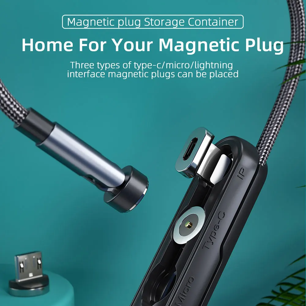 3 v 1 Magnetic Plug Primeru Za iPhone Micro USB Tip C Prenosna Škatla za Shranjevanje Magnet Ac Priključek Silikonska Posoda Slike 1