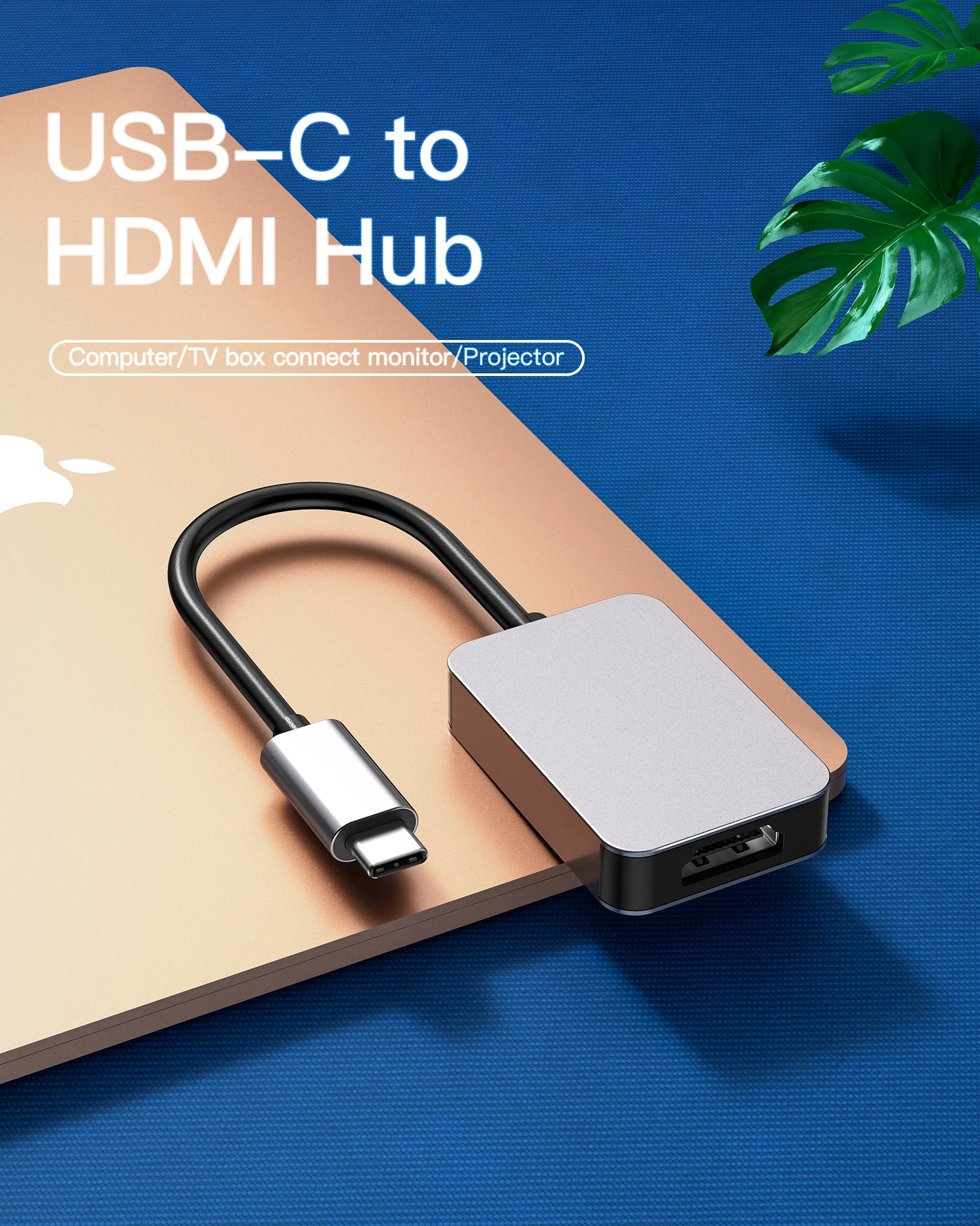 Aluminij zlitine USB C Adapter USB 3.0 Hub Razdelilnik usb tip c c 3.1 Ultra HD 4K Adapter Za Macbook Pro, iPad, USB C Priključek Slike 2