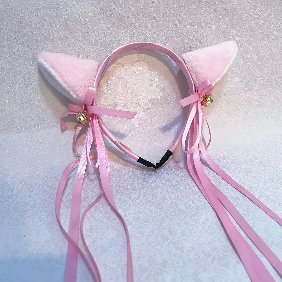 Mačka Ušesa Keqing Cosplay Anime Stranka Kostum Lok Kravato Bell Pokrivala Za Glavo Anime Lolita Kawaii Dodatki Slike 5