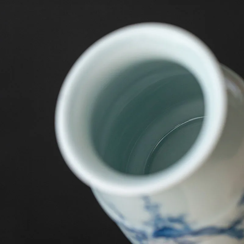 Multifunkcijski Čaj Slovesnosti Ebony Šest Gospodje Nastavite Modre In Bele Samuume Keramični Kung Fu Čaj, Set Pribor Čaj Izdelavo Orodij Slike 1