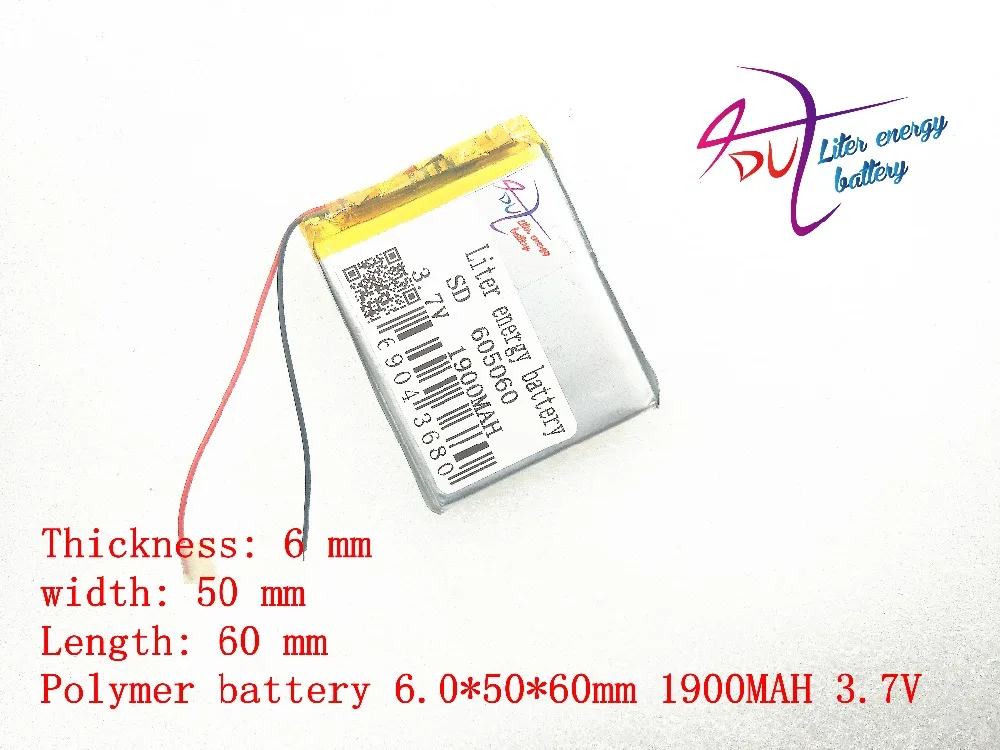 najboljši baterije znamke Velikost 605060 3,7 V 1900mah Litij-polimer Baterija Z Zaščito Odbor Za MP5 GPS Tablet PC Digitalni Izdelki Slike 0