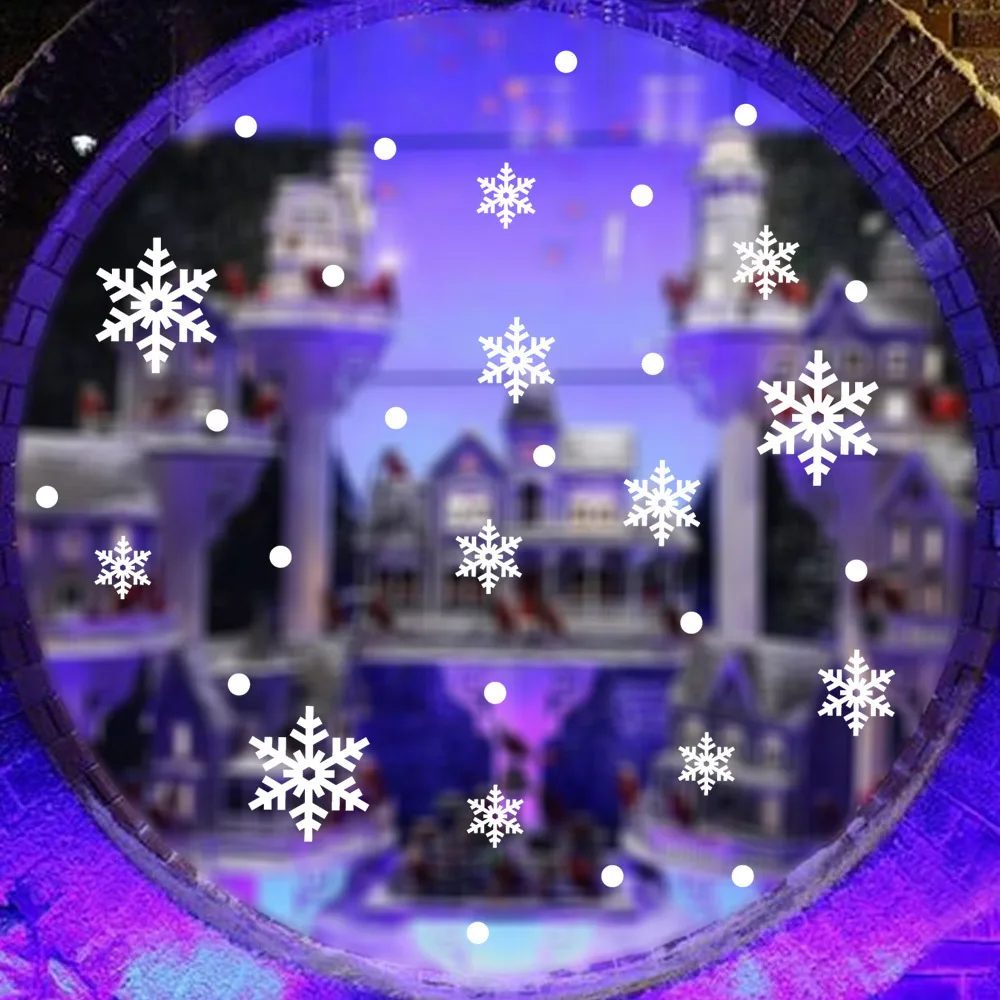 vroče novih DIY darilo festival Božični okraski, izmenljive stenske nalepke trgovina okna, stekla, luči, vrata snežinka otrok Slike 1