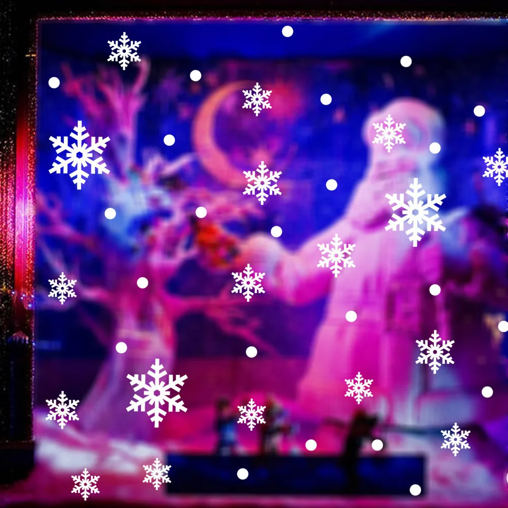 vroče novih DIY darilo festival Božični okraski, izmenljive stenske nalepke trgovina okna, stekla, luči, vrata snežinka otrok Slike 2
