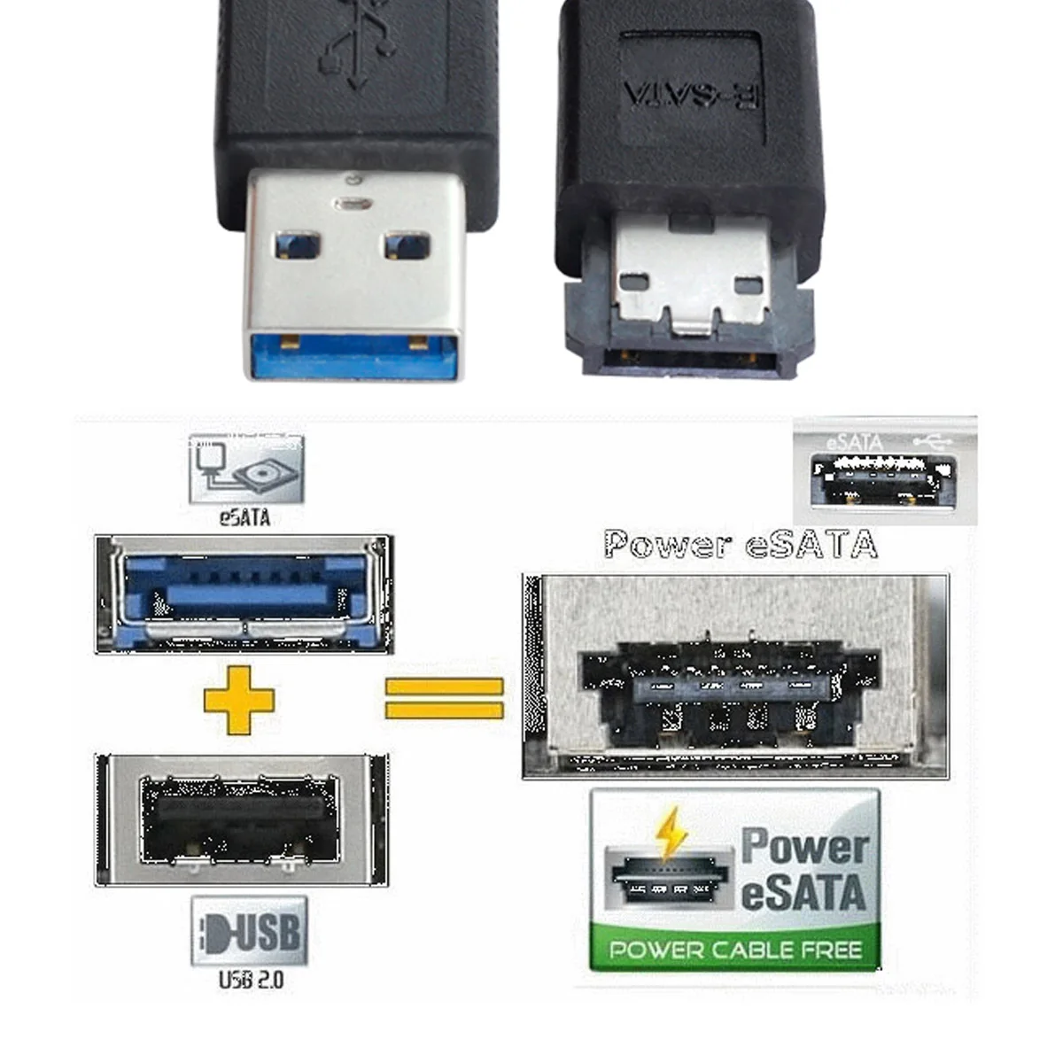 Xiwai Chenyang USB 3.0, da Moč Nad eSATA 5 V Ac USB2.0 na HDD/SSD/LIHO eSATAp Pretvornik Slike 3