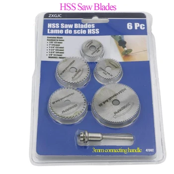 6 kos/set 22-44 mm premer krožne orodje HSS žage plošča za rezanje, bakra, plastike odbor, železo, pločevina, aluminij zlitine