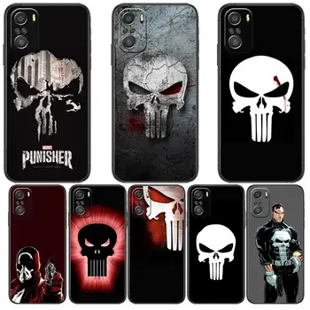 Punisher Marvel moški Za Xiaomi Redmi Opomba 10 10 9T 9S 9 8T 8 7S 7 6 5 5A Max Pro Mehko Črno Primeru Telefon
