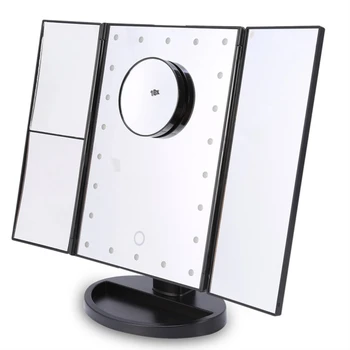 LED Ličila Ogledalo Zaslon na Dotik Tabela Ogledalo S Svetlobo, 3 Krat Nastavljiv Nečimrnosti Kozmetičnih Ogledal, USB, Dekorativna Ogledala