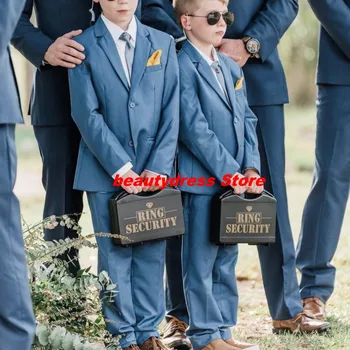 2023 Fantje Formalnih Obleke Za Poroko Tuxedos Malčka Otroci Rojstni Dan Obroč Nosilec (Suknjič +Hlače+Tie))
