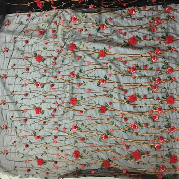1yard prodajo pompom 3D cvetje dihanje očesa Tkanine za DIY obleko pribor za oblačila decoartion afriške čipke tkanine M10113