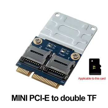 Mini PCI-E vmesniško Kartico Za Prenosne računalnike Dvojno Micro - SD SDHC SDXC TF Na Mini PCIe Pomnilniških Kartic MPCIe 2 Mini-SD Kartice