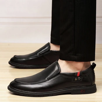 2022 Nove Moške Čevlji Derby Pravega Usnja Krava Klasični Črno Obleko Formalnih Čevelj Človek Elegantna Urad Čevlji za Moške Plus Velikost 36 - 47