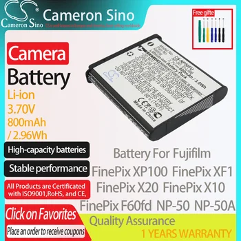 CameronSino Baterija za Fujifilm FinePix XP100 FinePix X20 X10 FinePix XF1 FinePix F60fd ustreza PENTAX D-LI68 baterijo fotoaparata 3.70 V