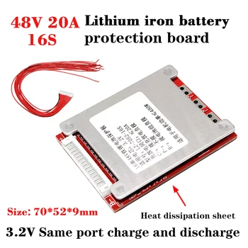 16S 48V 20Ah Lifepo4 baterije BMS bilance Protection board 3.2 V Isti port polnjenje in praznjenje PCM 48V Litij-Železo baterije