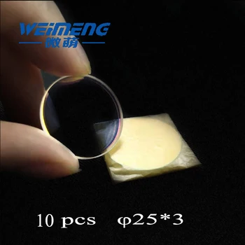 Weimeng brand10pcs Žarek combiner objektiv 25*3 mm 45 stopinj 650nmHR 355nmHT H-K9L material, optične leče za lasersko označevanje stroj