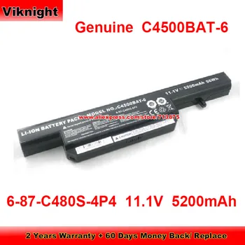 Resnično C4500BAT-6 Baterije 6-87-C480S-4P42 za Clevo B7130 C4100 C4500 C5505C W150ERM W150HM W240BU W258BWQ W25AEF 11.1 V 5200mAh