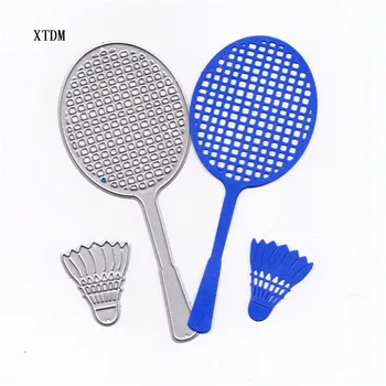 Die rezanje navojnih igrača Badminton lopar kovinske obrti papir olajšave DIY reliefni velika Noč, Novo Leto