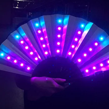 Žareče Fan Stranka LED Kitajski Slog Zložljiva Fan Božič Barvita Stranka/Ples LED Papir Fan Stopnji Uspešnosti Kažejo, Luč, Ventilator