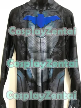 Najnovejši Noč-wing Cosplay Kostum 3D Tiskanih Spandex Zentai Bodysuit Halloween Kostum Za Odrasle/Otroci/Custom Made