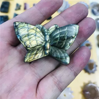 5 cm na Naravno modrem Labrador Metulj polirani kristalno metulj kamen za prodajo 1pcs