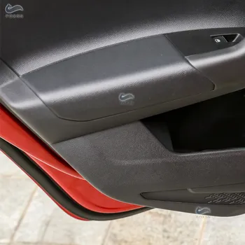 4pcs Avto Dodatki Mikrovlaken Usnje Notranjost Vrat Armrest Plošča Pokrov Nalepke Trim Za VW Polo MK6 2019
