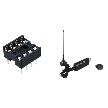 10 Kosov 8 Pin DIP IC Socket Adapter & 1 Nastavite R820T+ RTL2832U USB 2.0 DVB-T SDR FM DAB Sprejemnik Sprejemnik Stick