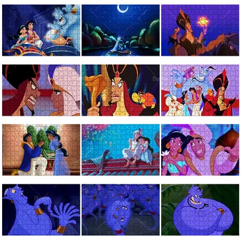 Disney Aladdin Duh, Risanka Klasični Film 1000PCS Uganke Sestavljanke Igro Lesene Sestavljanke, Za Prijatelje, Darilo Otroci Soba Desk Ornament