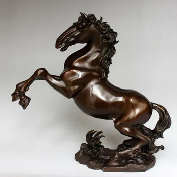 Vintage Konj Kitajski Čisto Nobeno Nebesno Živali Kip Konja Uspešno Teče Domov Dekoracijo 2 Barvo, Velikost 2