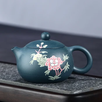 Surove Rude Yixing Vijolično Gline Pot Ročno Malo Čajnik En Čaj, Set Čajnik Ročno Izdelane Rože Cvetenja Bogato Xishi